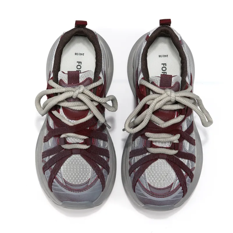 FOREVER 21 Abrasion Resistant Height Increasing Low Top Chunky Sneakers Women's-2