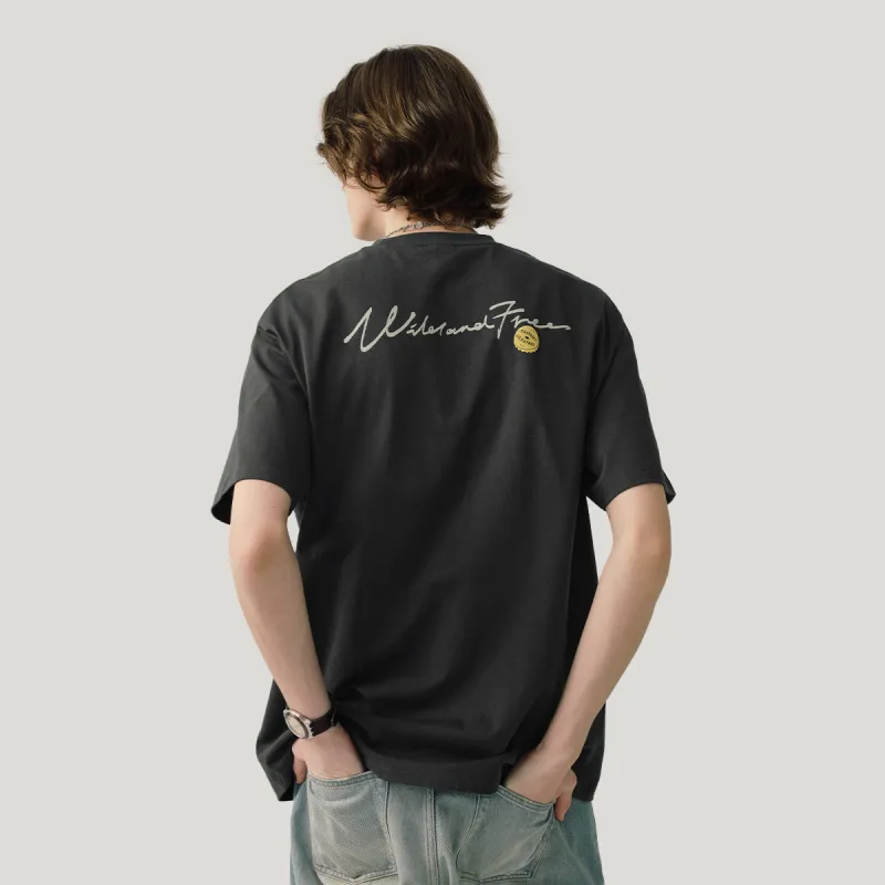 714STREET Heavyweight Casual Skin Friendly Comfortable 100% Cotton Half Sleeve Short Sleeved T Shirts Unisex-2