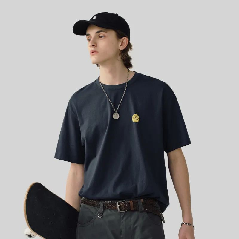 714STREET Heavyweight Casual Skin Friendly Comfortable 100% Cotton Half Sleeve Short Sleeved T Shirts Unisex-9