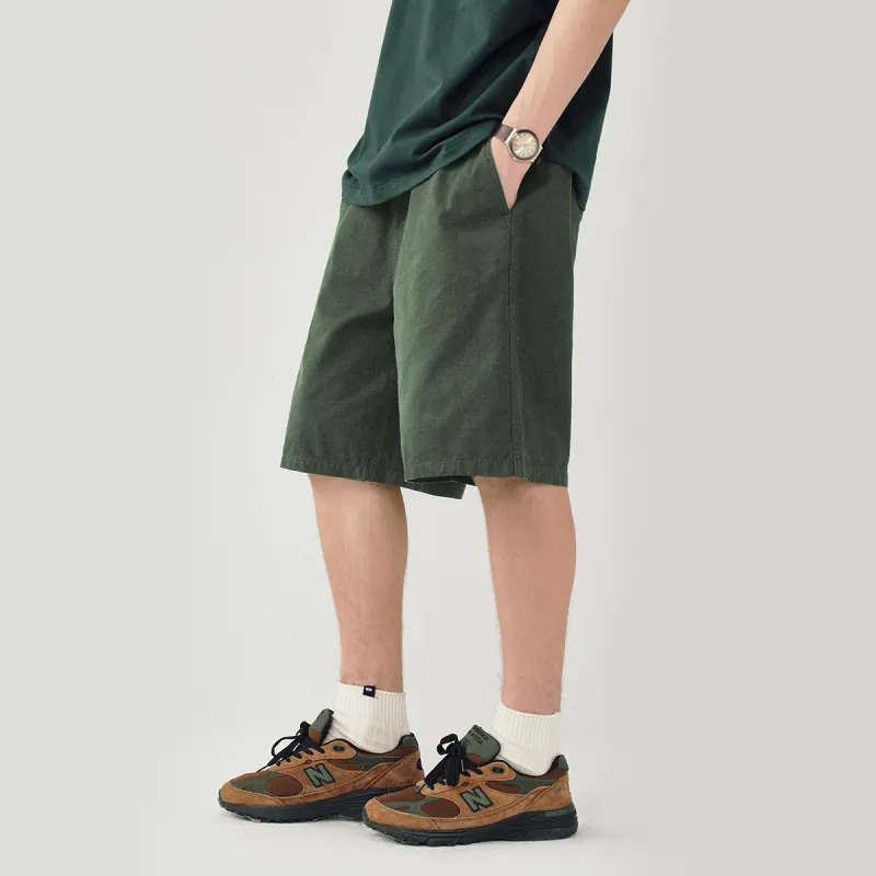 714STREET 100% Cotton Plaid Shorts Unisex Black Gray-9