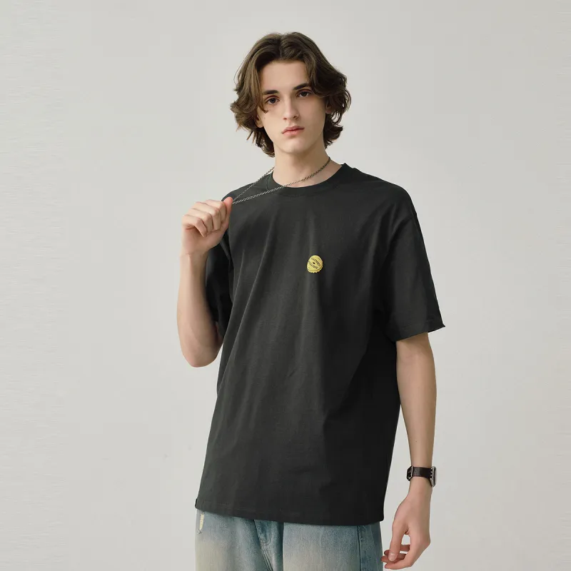 714STREET Heavyweight Casual Skin Friendly Comfortable 100% Cotton Half Sleeve Short Sleeved T Shirts Unisex-4