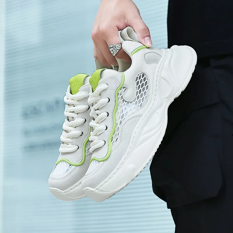 MOERBAI Wear Resistant Breathable Lightweight Height Increasing Low Top Casual Shoes Unisex-12