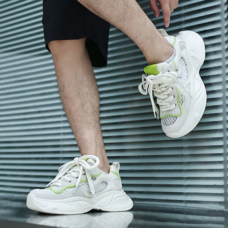 MOERBAI Wear Resistant Breathable Lightweight Height Increasing Low Top Casual Shoes Unisex-11