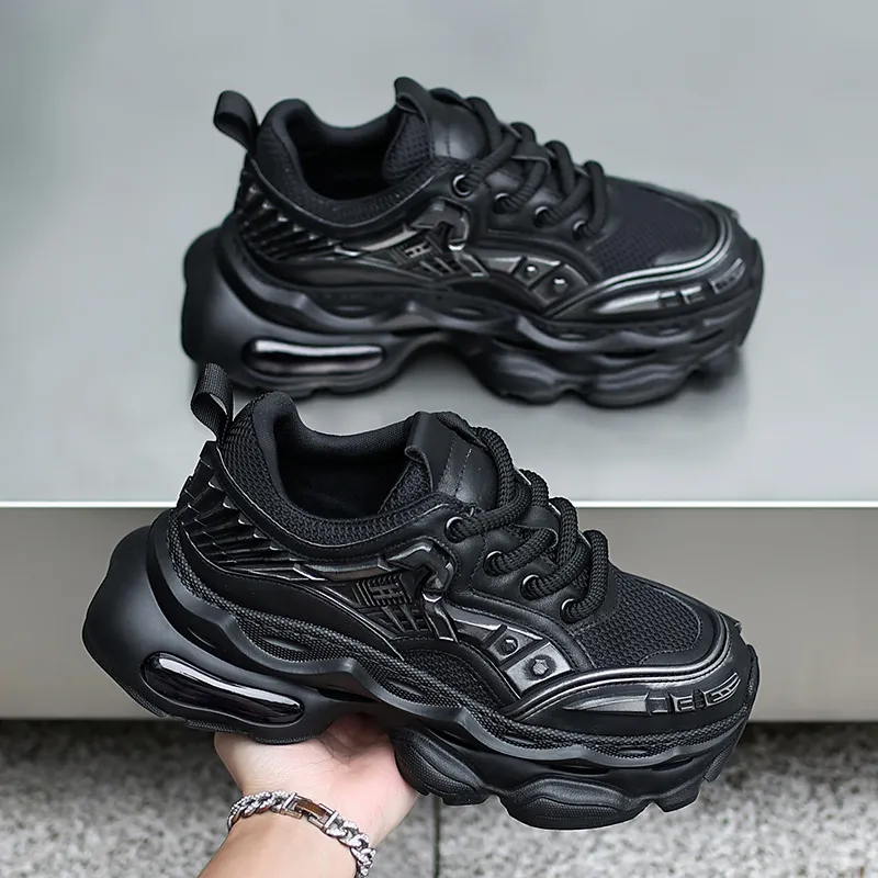 MOERBAI Breathable Height Increasing Low Top Chunky Sneakers Unisex-31