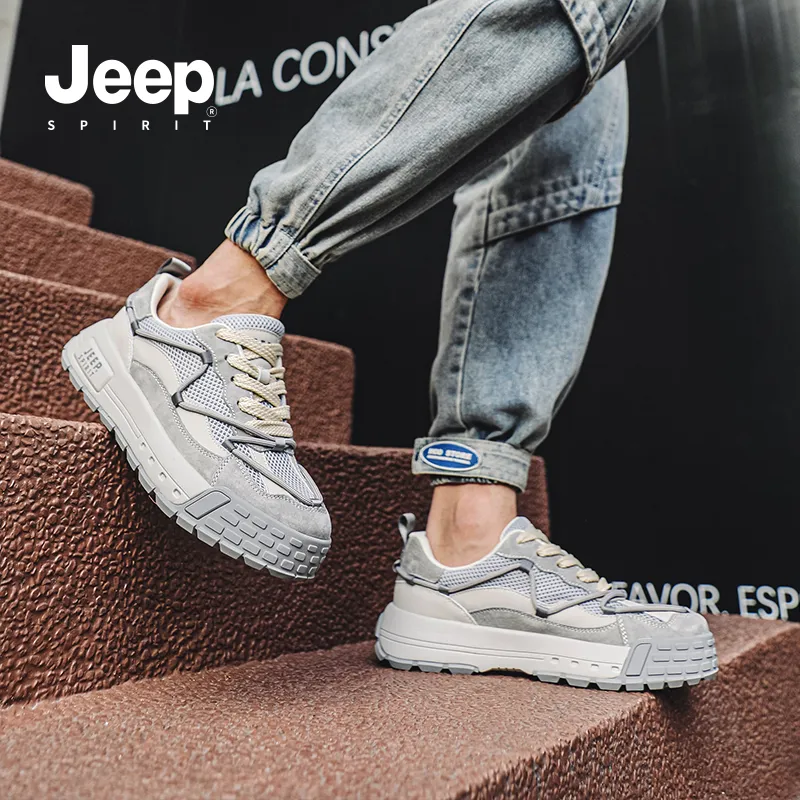JEEP SPIRIT Skateboard Shoes Men Low Top Gray-13