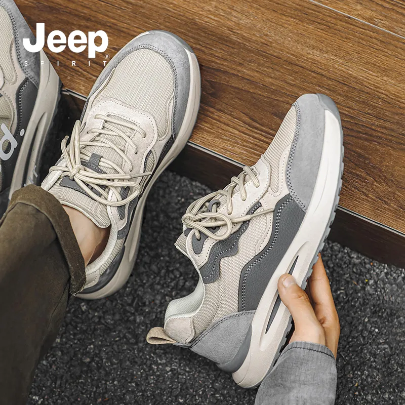JEEP SPIRIT Light Cloud 2.0 Cushioning Abrasion Resistant Waterproof Rebound Low Top Casual Shoes Men's-8