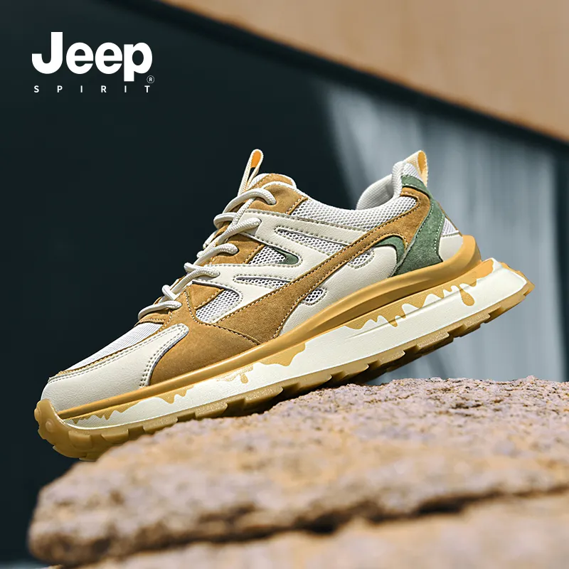 JEEP SPIRIT Casual Shoes Men Low Top White/Orange/Green-13