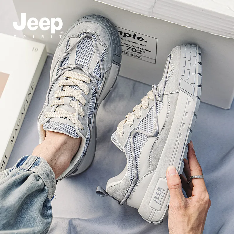 JEEP SPIRIT Skateboard Shoes Men Low Top Gray-9