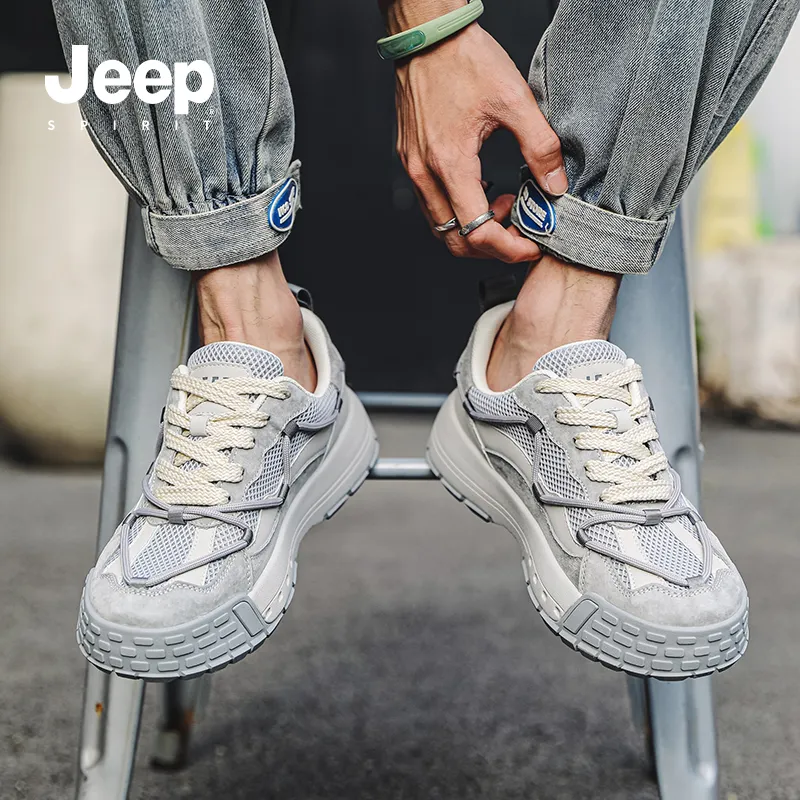 JEEP SPIRIT Skateboard Shoes Men Low Top Gray-15