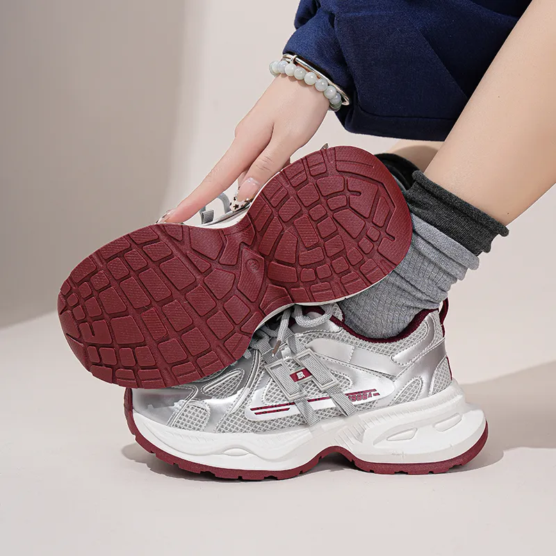 RENBEN Height Increasing Slip Resistant Low Top Chunky Sneakers Women's-11