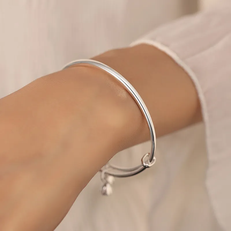 QIDUYINSHI 999 Fine Silver Sterling Silver Bracelets Women's-3