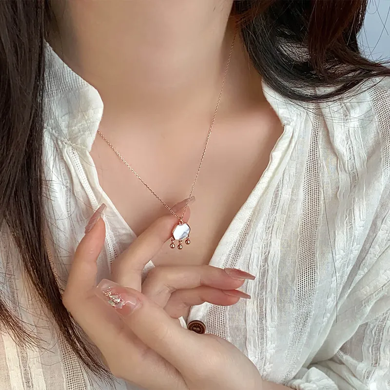 QIDUYINSHI S925 Silver Necklaces Women's-5