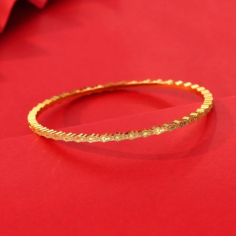 QIDUYINSHI 999 Fine Silver Bangles Unisex-1