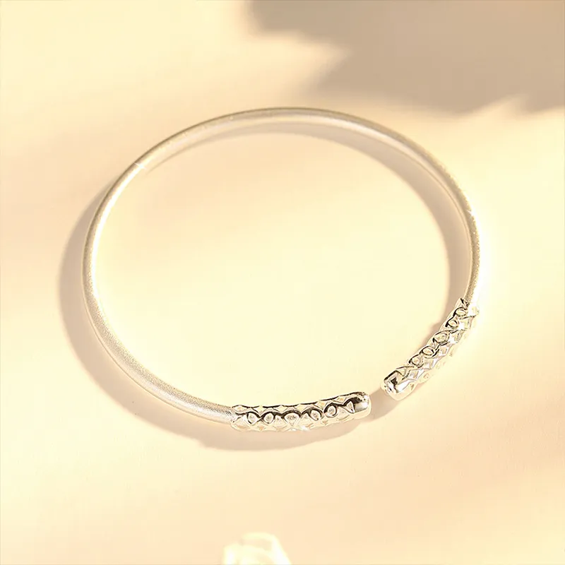 QIDUYINSHI S999 Fine Silver Sterling Silver Bracelets Unisex-2