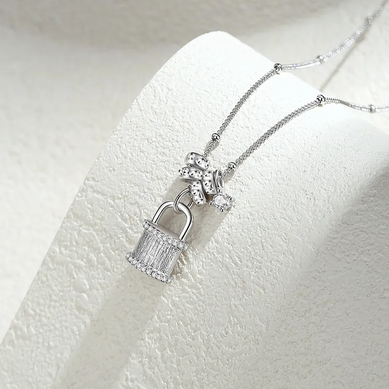 QIDUYINSHI S925 Silver Necklaces Women's-4