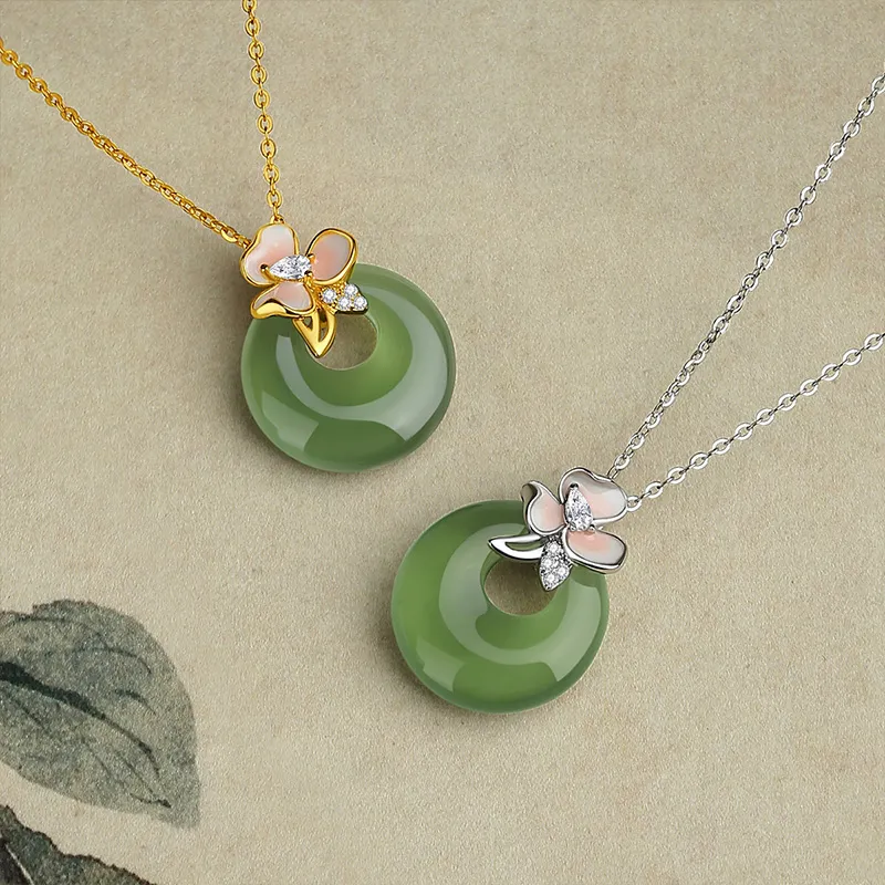 QIDUYINSHI Serpentine Jade Necklaces Women's-1
