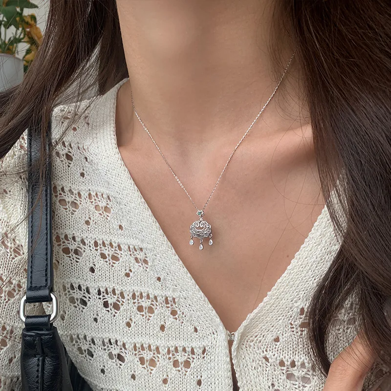 QIDUYINSHI S925 Silver Necklaces Women's-4