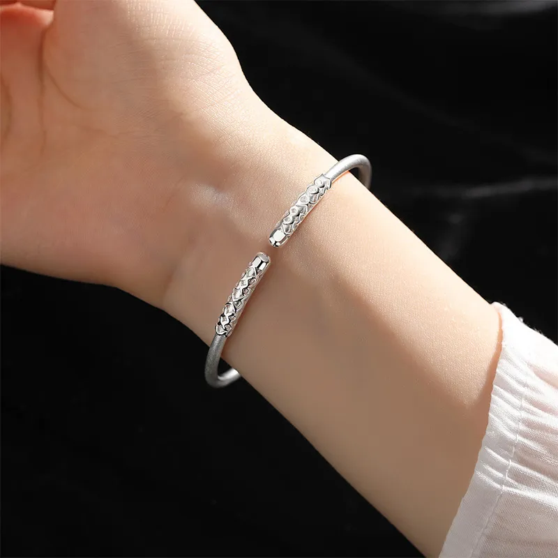 QIDUYINSHI S999 Fine Silver Sterling Silver Bracelets Unisex-1