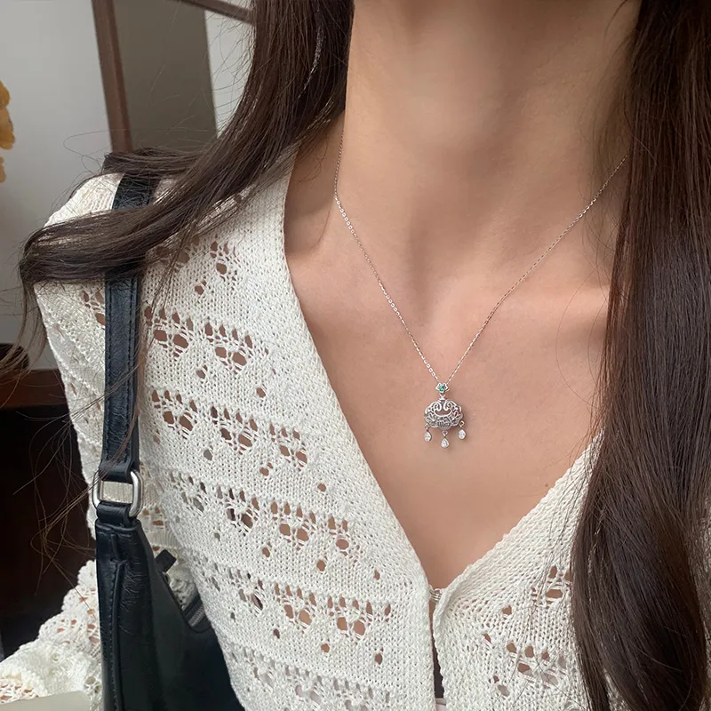 QIDUYINSHI S925 Silver Necklaces Women's-3