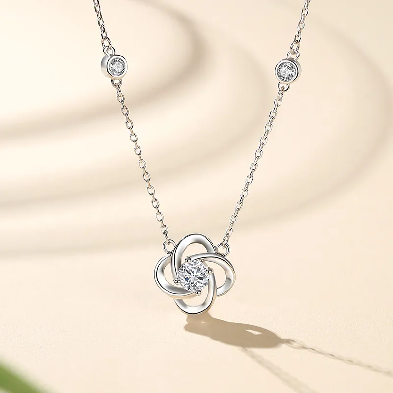 QIDUYINSHI Sterling Silver Necklaces Women's-2