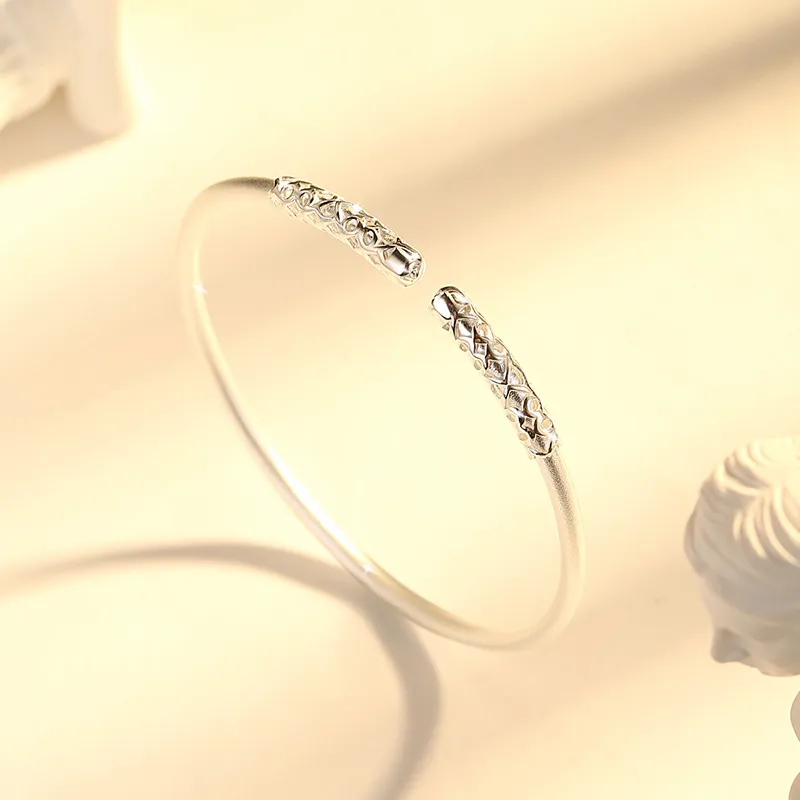 QIDUYINSHI S999 Fine Silver Sterling Silver Bracelets Unisex-4