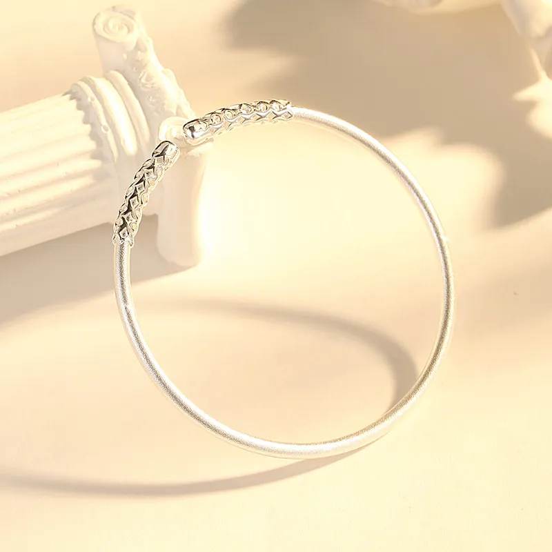 QIDUYINSHI S999 Fine Silver Sterling Silver Bracelets Unisex-5