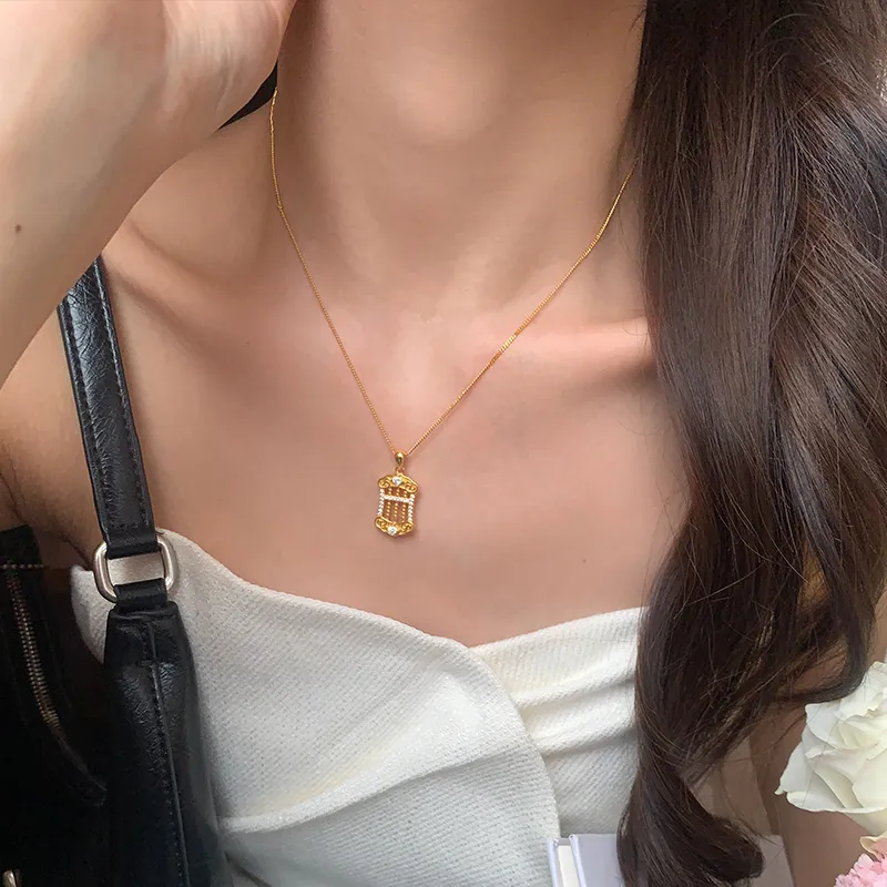 QIDUYINSHI S925 Silver Necklaces Women's-12