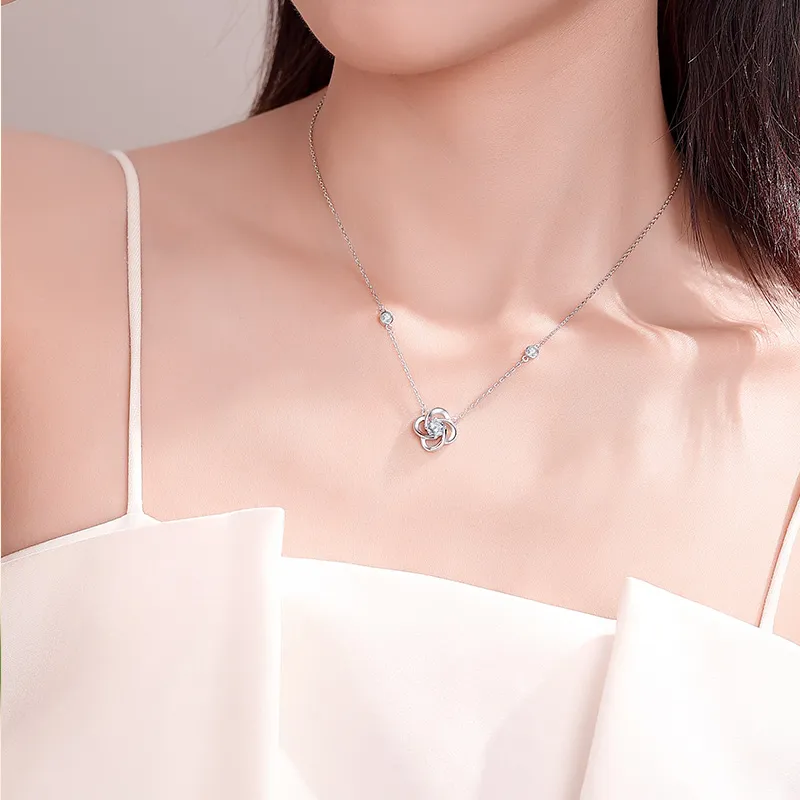 QIDUYINSHI Sterling Silver Necklaces Women's-5