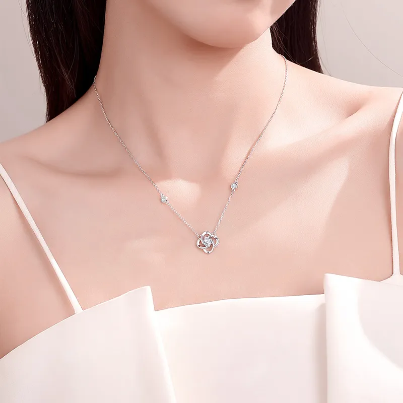 QIDUYINSHI Sterling Silver Necklaces Women's-4