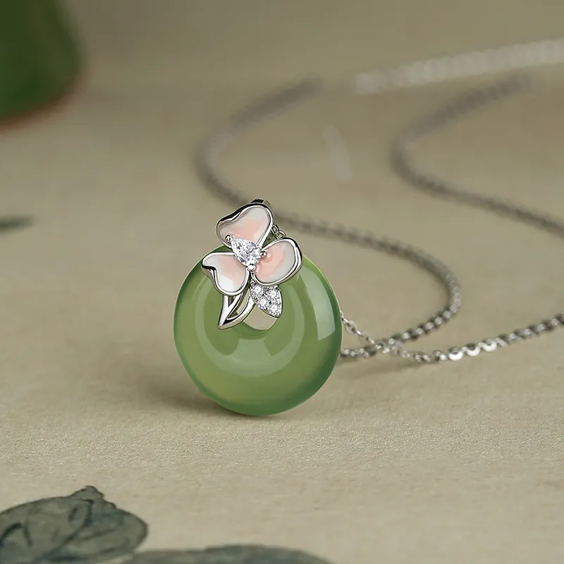 QIDUYINSHI Serpentine Jade Necklaces Women's-2