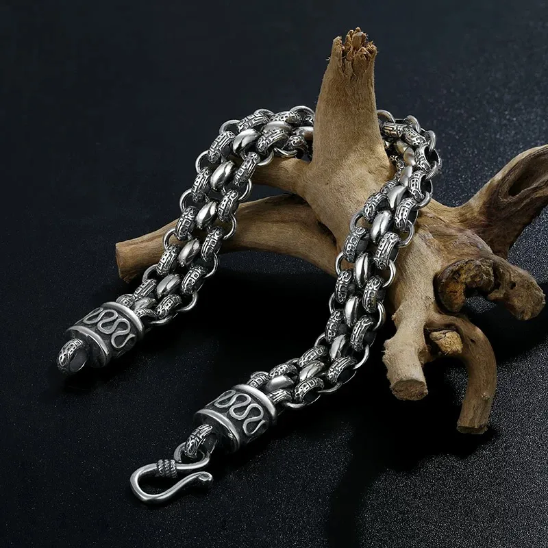 QIDUYINSHI S925 Silver Bracelets Men's-2