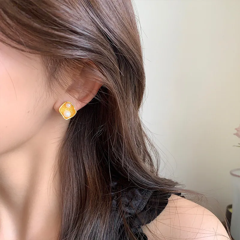 QIDUYINSHI S925 Silver Stud Earrings Women's-10