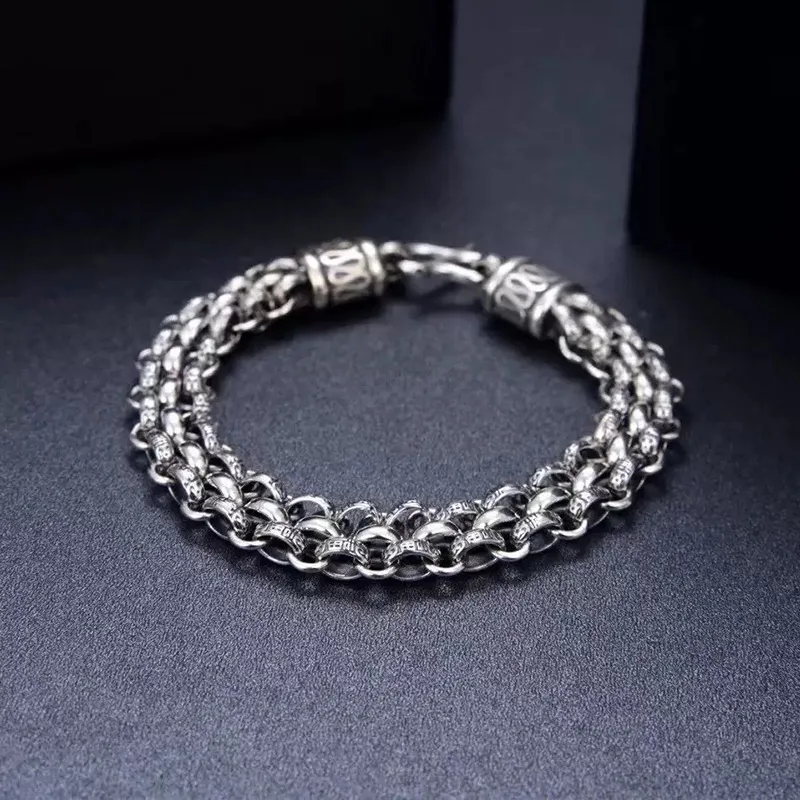 QIDUYINSHI S925 Silver Bracelets Men's-1