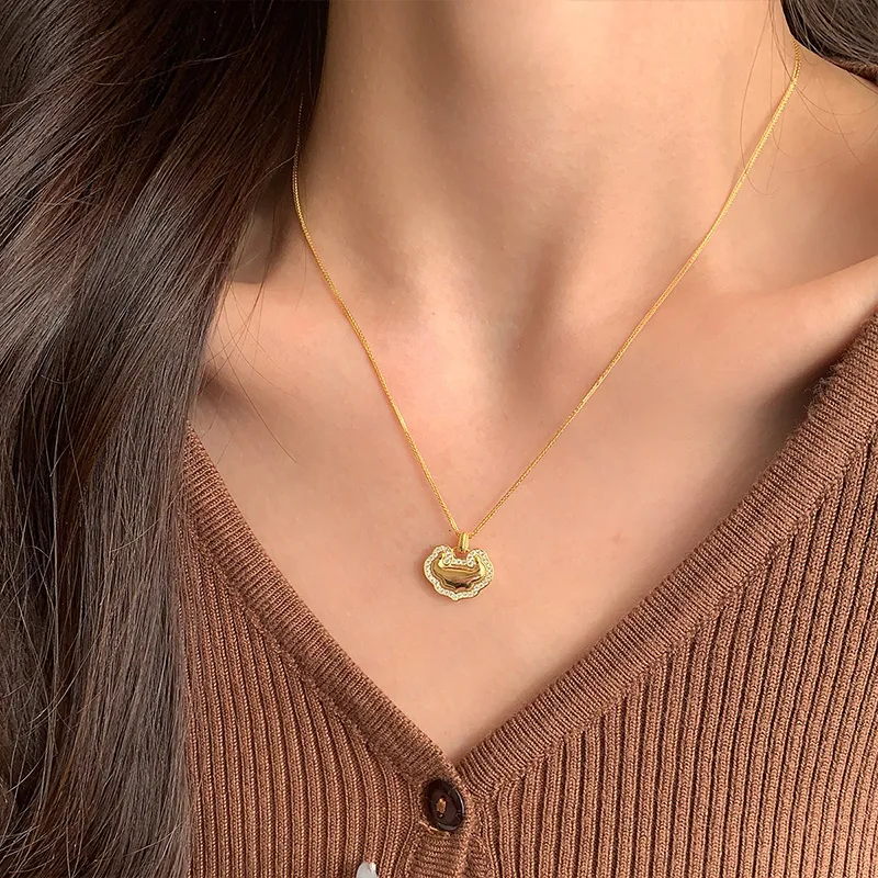 QIDUYINSHI S925 Silver Necklaces Women's-4