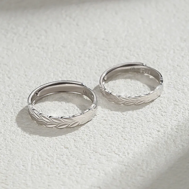 QIDUYINSHI S925 Silver Rings Unisex Silver, Yellow-4