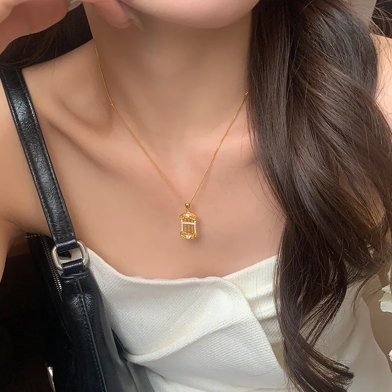 QIDUYINSHI S925 Silver Necklaces Women's-11