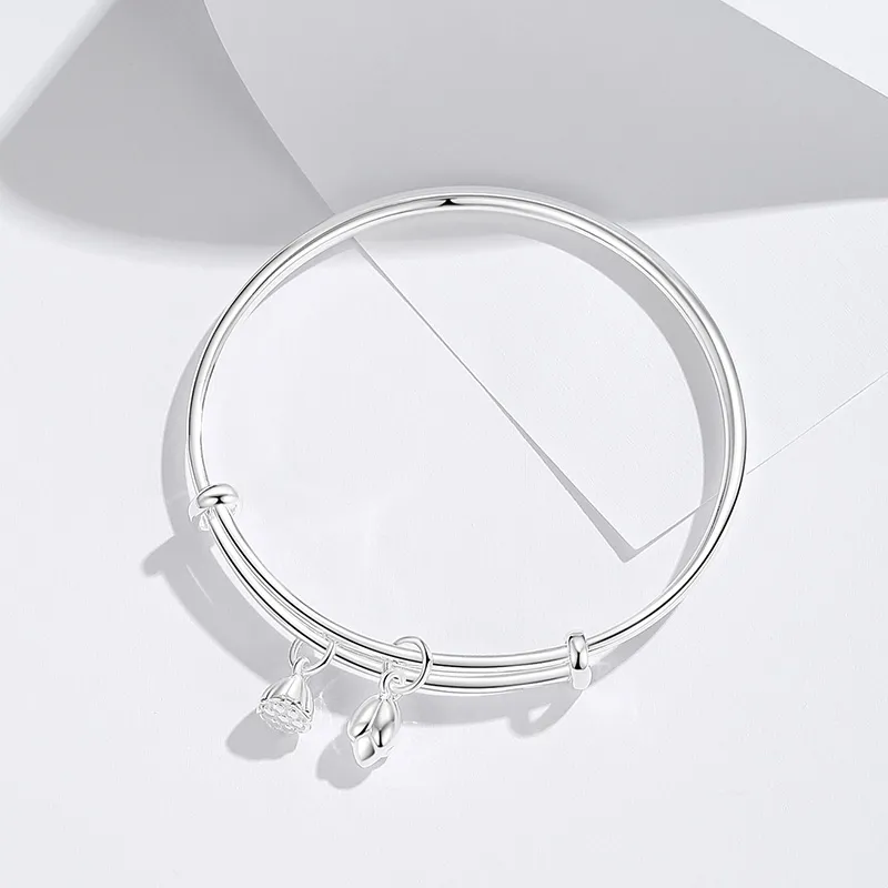 QIDUYINSHI 999 Fine Silver Sterling Silver Bracelets Women's-2