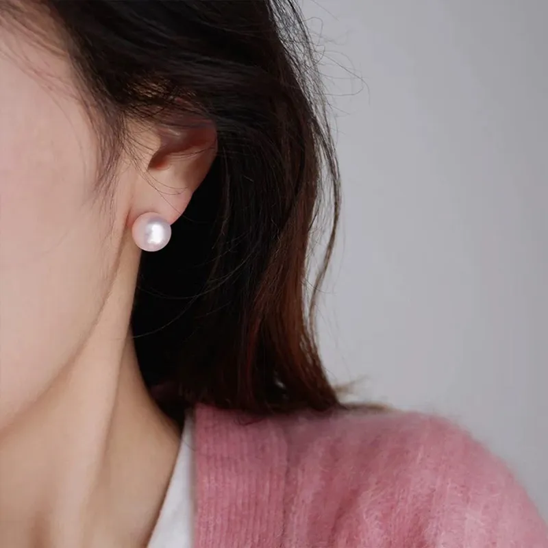 QIDUYINSHI S925 Silver, Faux Pearl Stud Earrings Women's-4
