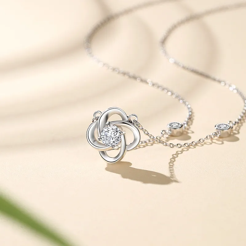 QIDUYINSHI Sterling Silver Necklaces Women's-1