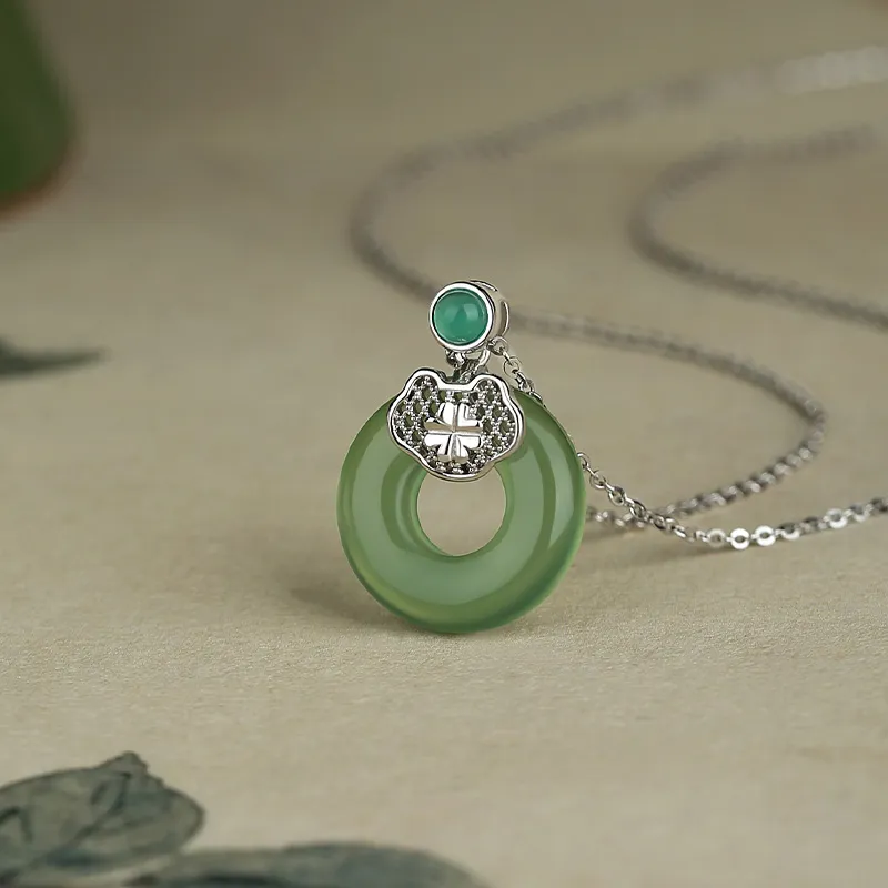 QIDUYINSHI Serpentine Jade Necklaces Women's-2