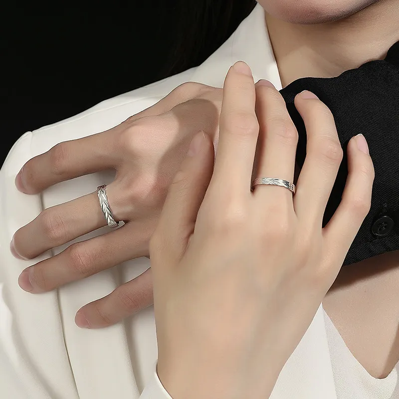 QIDUYINSHI S925 Silver Rings Unisex Silver, Yellow-1