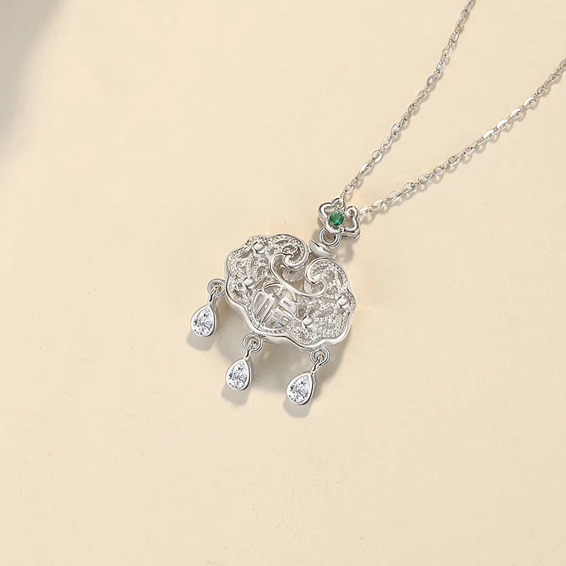 QIDUYINSHI S925 Silver Necklaces Women's-1