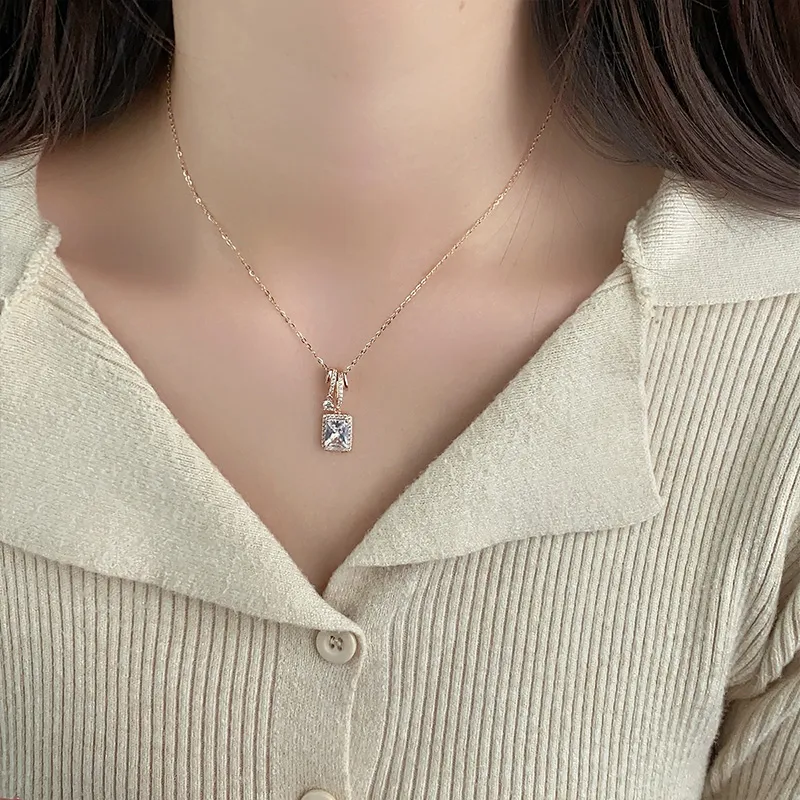 QIDUYINSHI 925 Sterling Silver Necklaces Women's-6