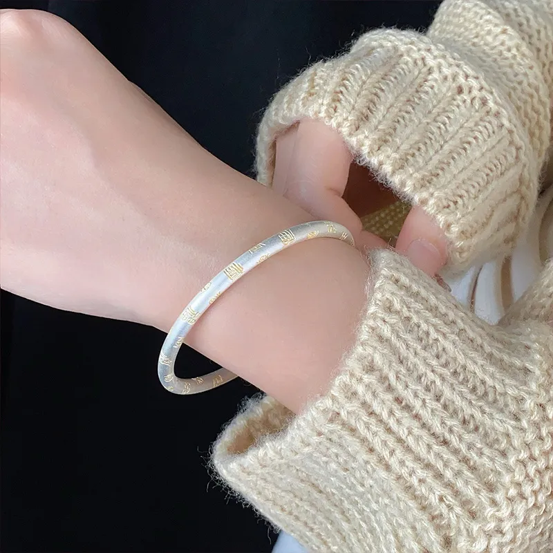 QIDUYINSHI 990 Silver Sterling Silver Bracelets Unisex-5