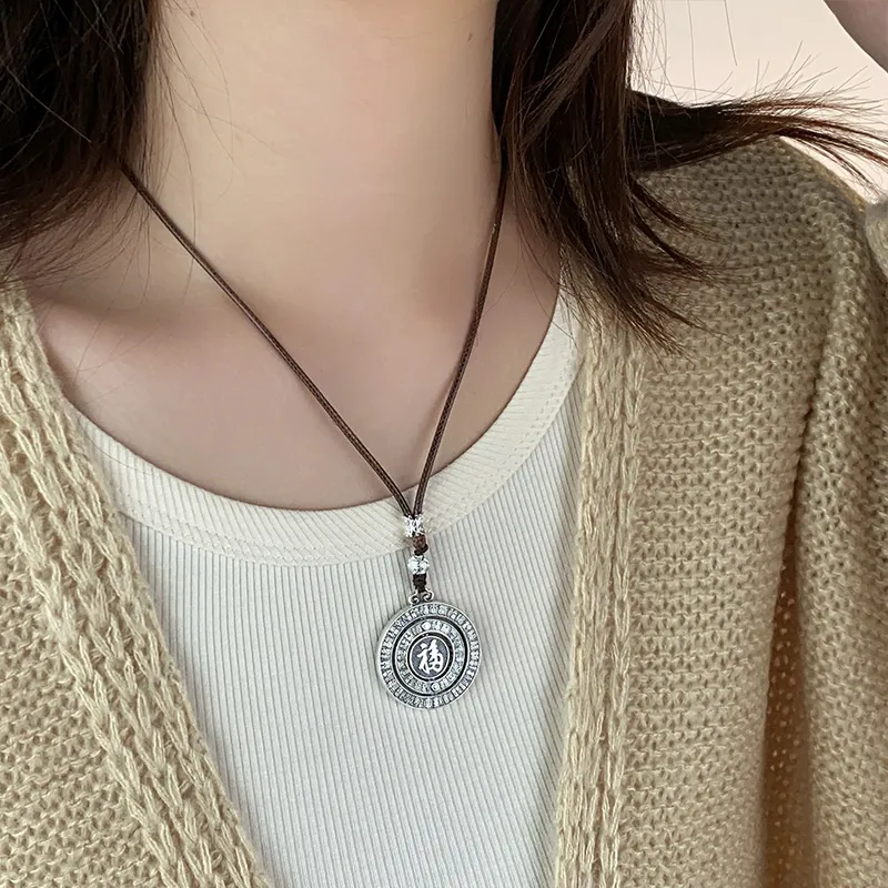 QIDUYINSHI S999 Fine Silver Necklaces Unisex-1