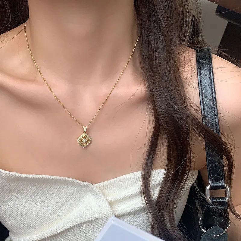 QIDUYINSHI S925 Silver Necklaces Women's-8
