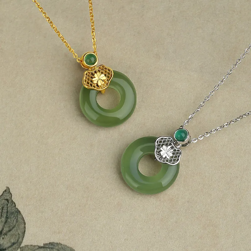 QIDUYINSHI Serpentine Jade Necklaces Women's-1
