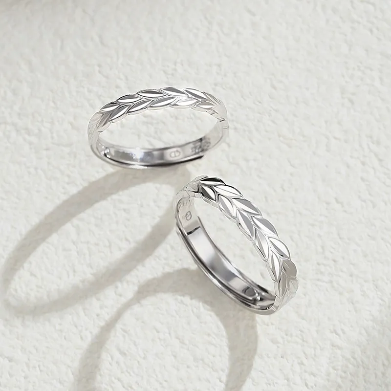 QIDUYINSHI S925 Silver Rings Unisex Silver, Yellow-5