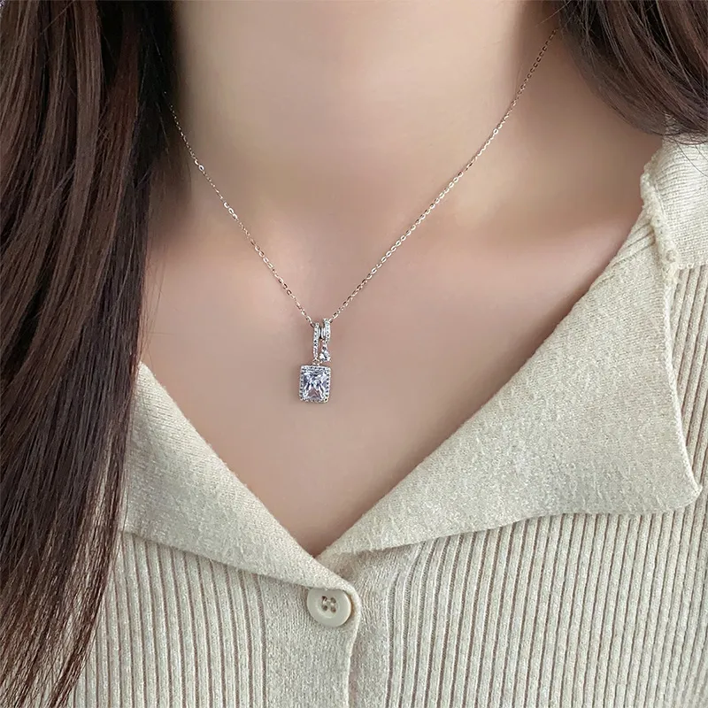 QIDUYINSHI 925 Sterling Silver Necklaces Women's-3