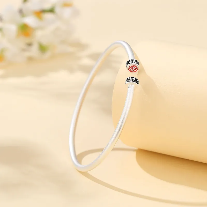 KING TAI FOOK 999 Fine Silver Bangles Women's-2